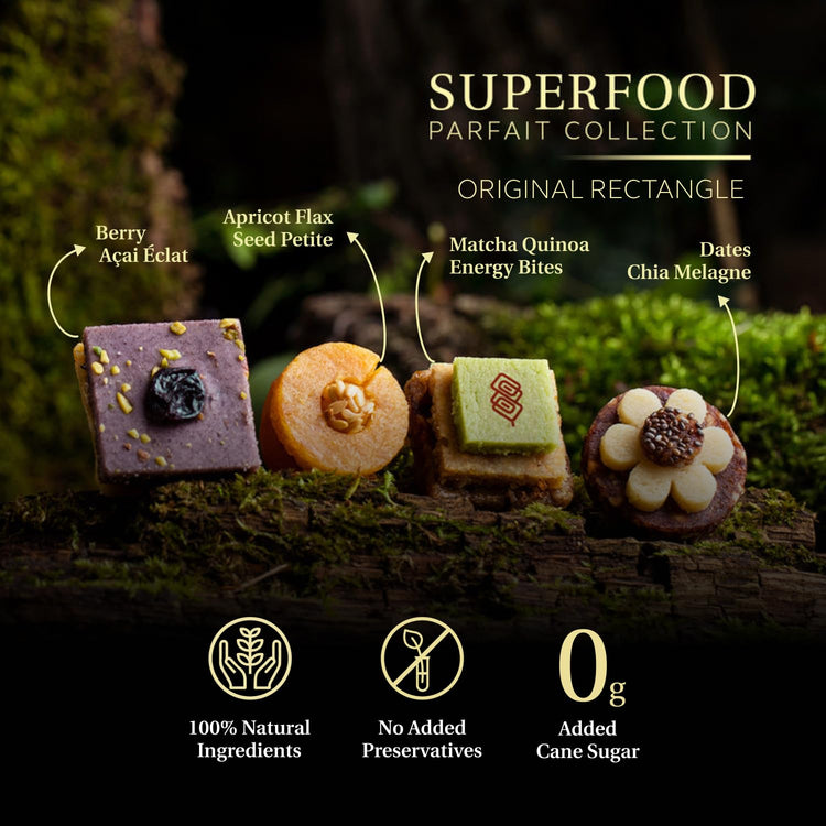 Laumière Gourmet Fruits - Superfood Parfait Collection - Rectangle (24 Pcs) - Premium Gift Baskets for Adults - Healthy Gift Basket - Dried Fruit Gift Basket - No Added Cane Sugar - Fruit Basket Gift