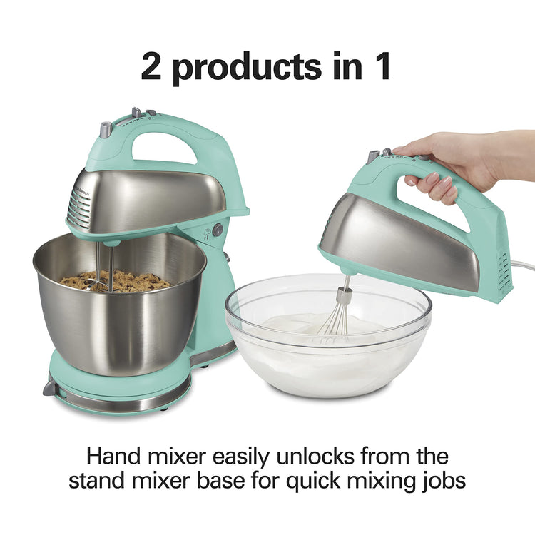 Classic Electric 4 Qt Stand Mixer & Hand Mixer With 6 Speeds