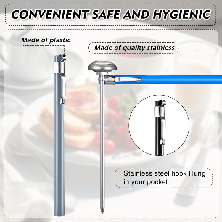 6 Pcs Stainless Steel Kitchen Dial Thermometer 5" (6 Count)