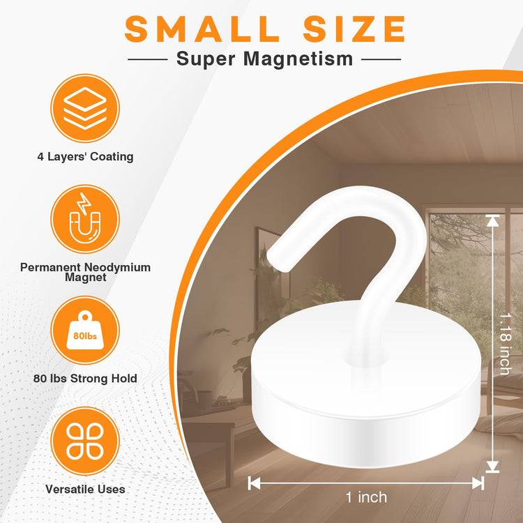 Magnetic Hooks Steel Tube Design for Cruise (10 Count)