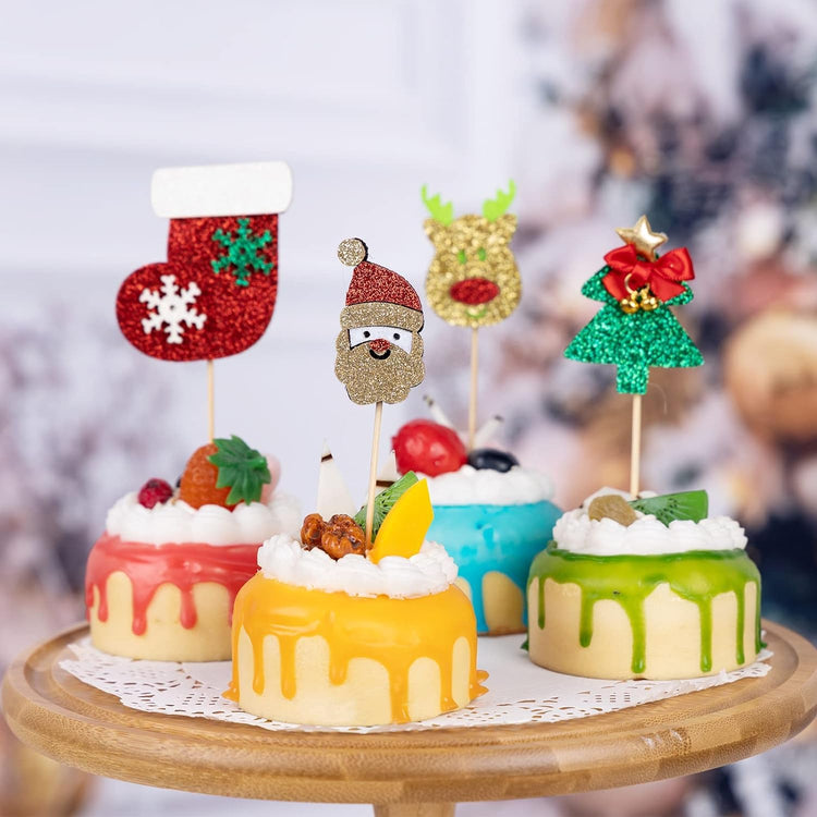 18Pcs Christmas Cake Toppers (8 Count)