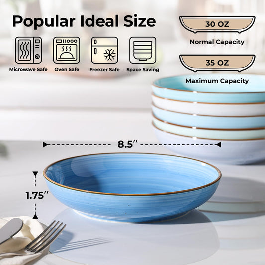 8.5'' Pasta Bowls Set of 6 (6 Count)