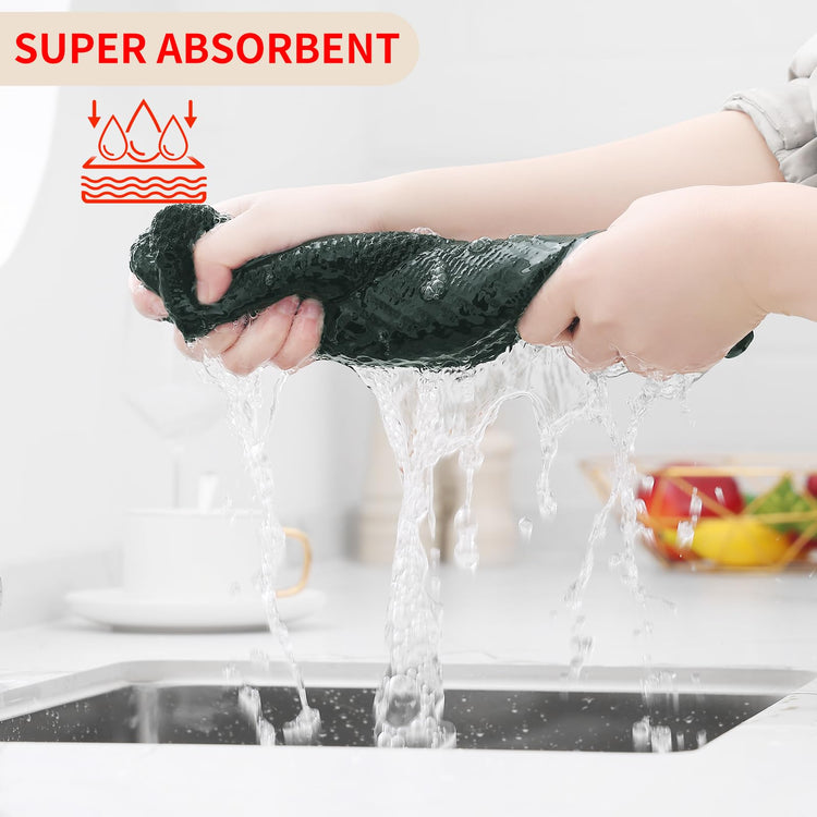 100% Cotton Waffle Weave Kitchen Dish Cloths 8 (8 Count)