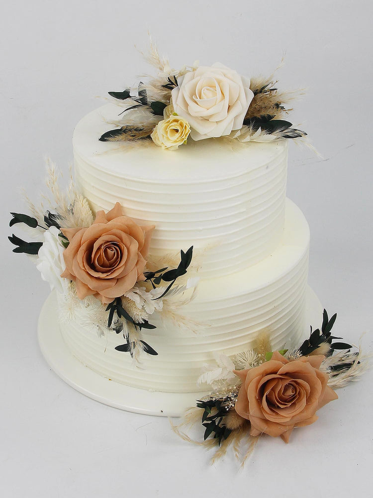 3Pcs Premade Cake Flowers (3 Count)