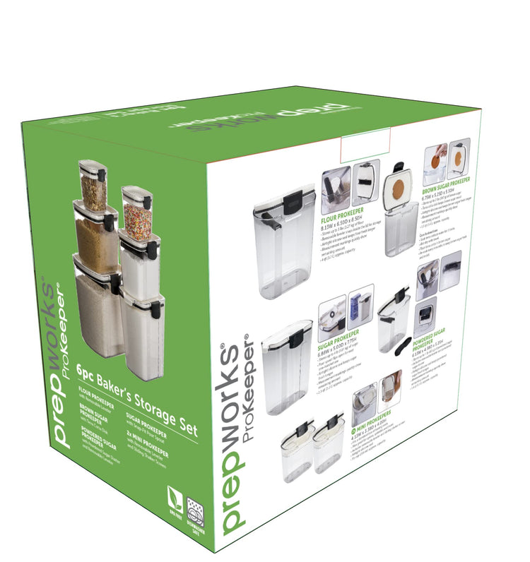 ProKeeper Baker's Airtight Kitchen Storage Canister Container Set for Flour