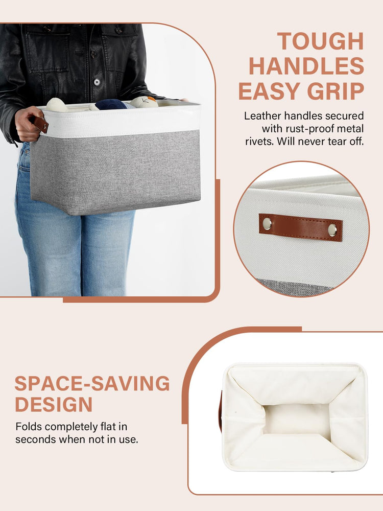 Fabric Baskets for Storage (4 Count)