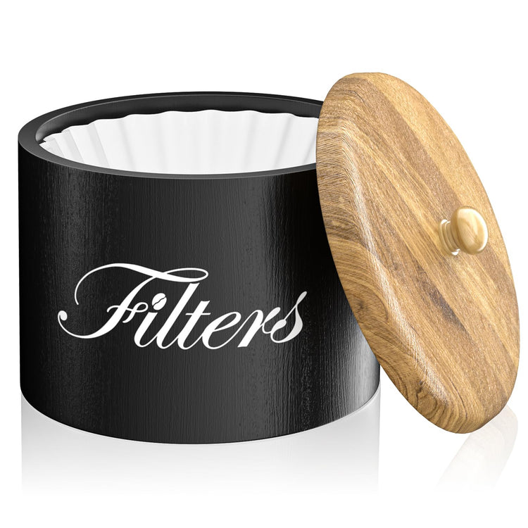Wooden Coffee Filter Holder with Lid