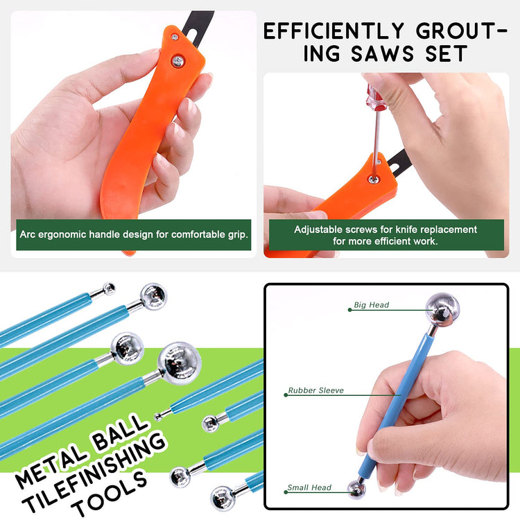 22 Pcs Grout Removal Tool Set Contains Grout Saw Knife