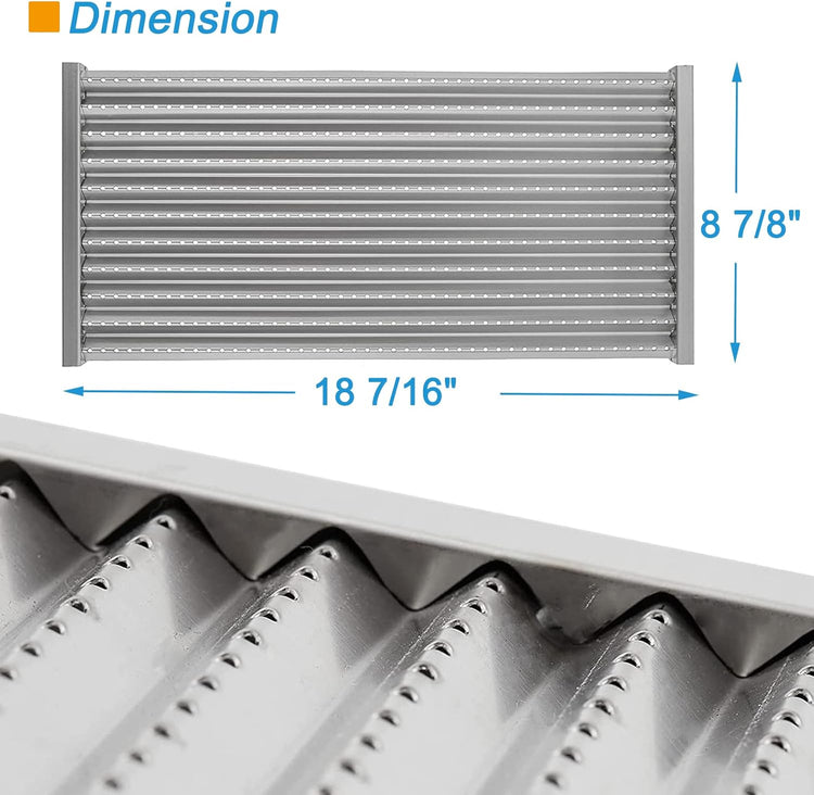 18 7/16" Stamped Stainless Steel Replacement Emitter for Charbroil Commercial Tru-Infrared Prior to 2015 463246909 463241013 463243911 463241313 463241314 463247109 (3-Pack)
