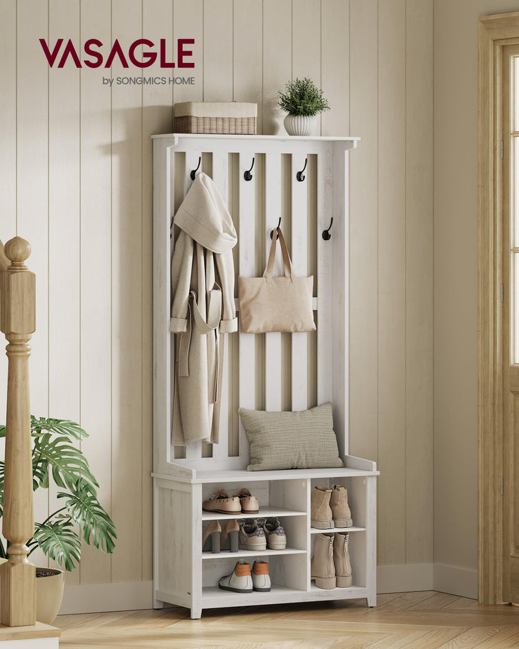 Hall Tree with Bench and Shoe Storage
