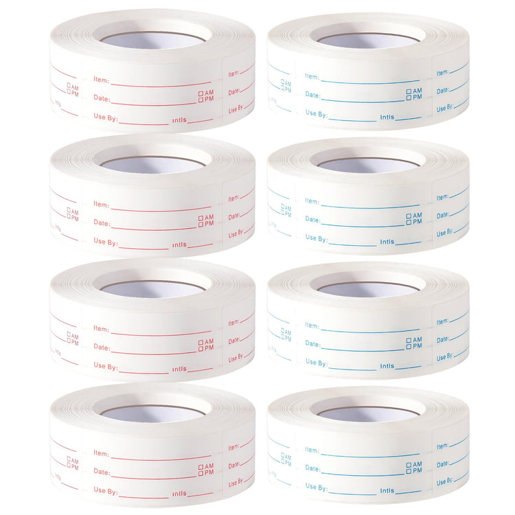8 Rolls 4000 Pieces Removable Food Labels (4000 Count)