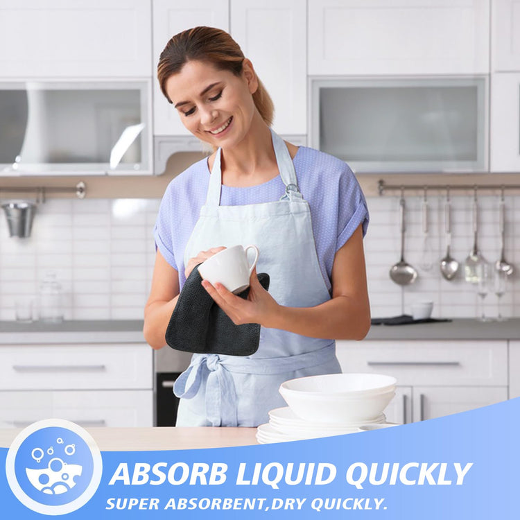 Dish Cloths for Washing Dishes with Scrub Side (18 Count)
