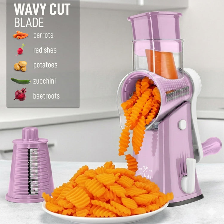 Rotary Cheese Grater 5 Blade Cheese Shredder