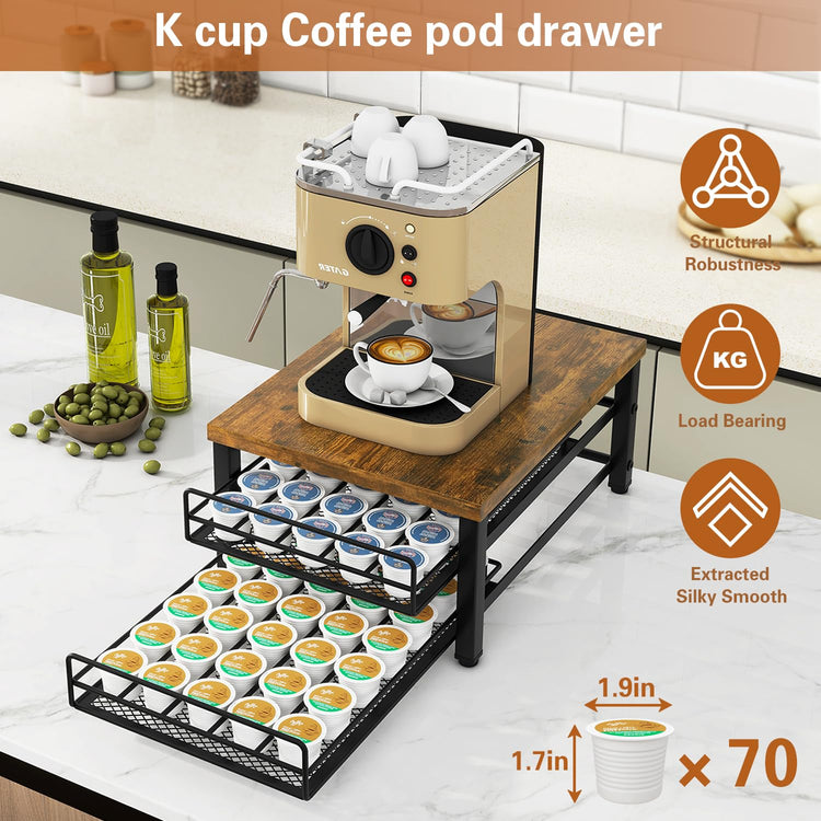 2 Tier Coffee Pod Drawer Holder for K Cup