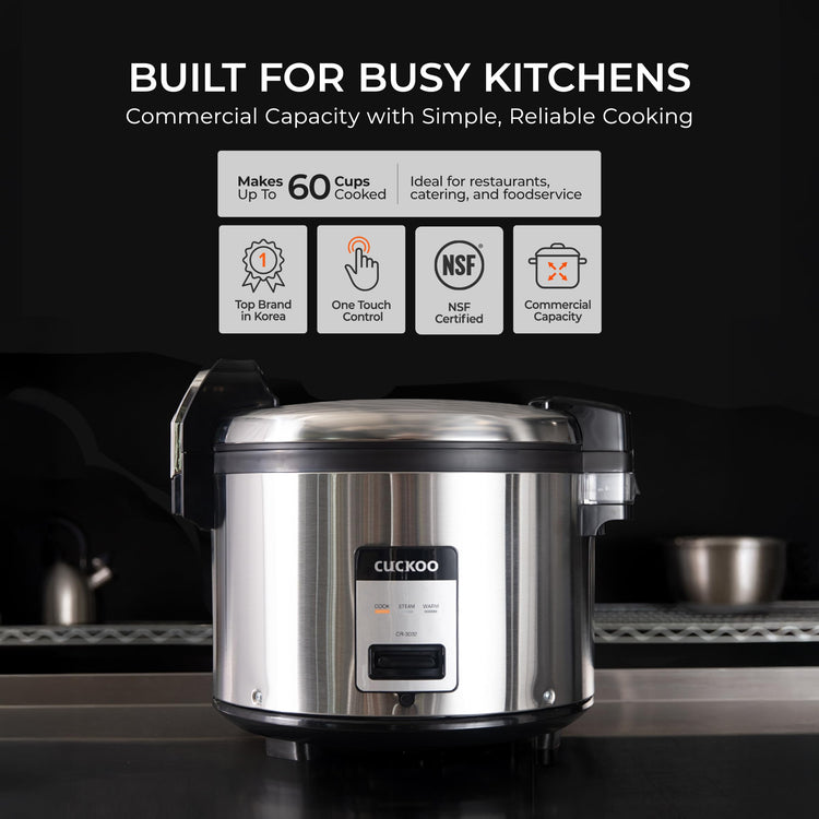 Commercial Rice Cooker and Warmer (30 Count)