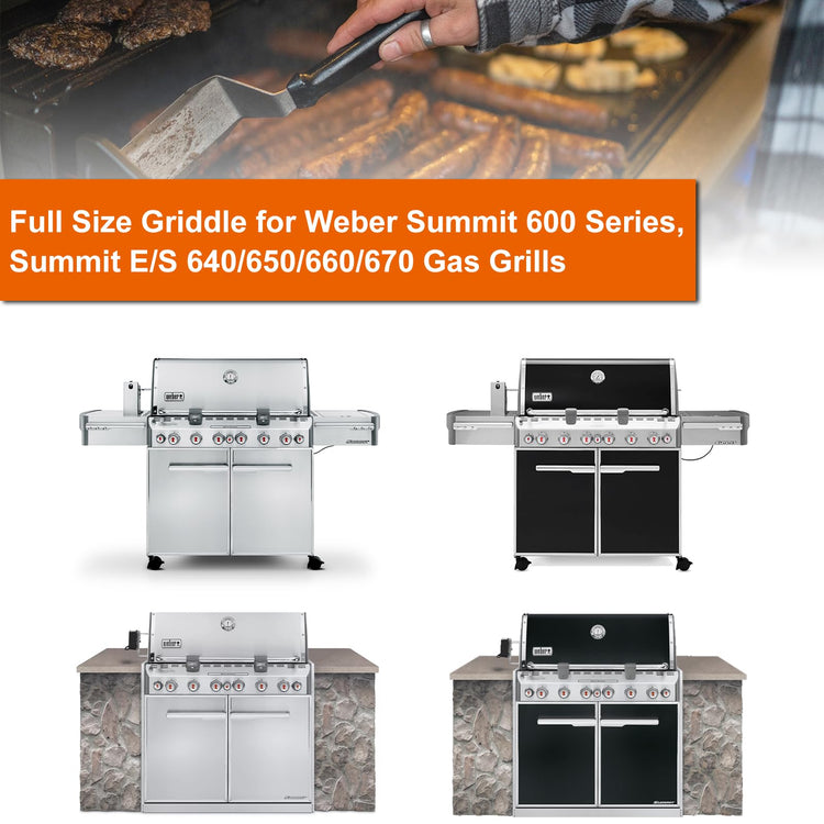 Full Size Griddle Insert for Weber Summit 600 Grills