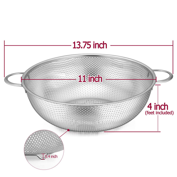 Colander 5qt Stainless Steel Micro