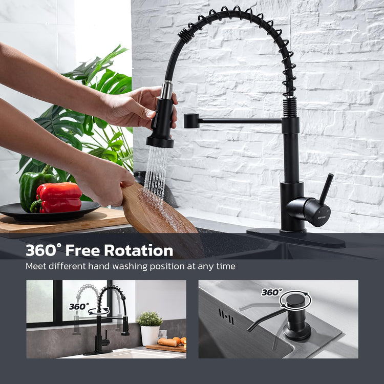 Kitchen Faucet with Soap Dispenser