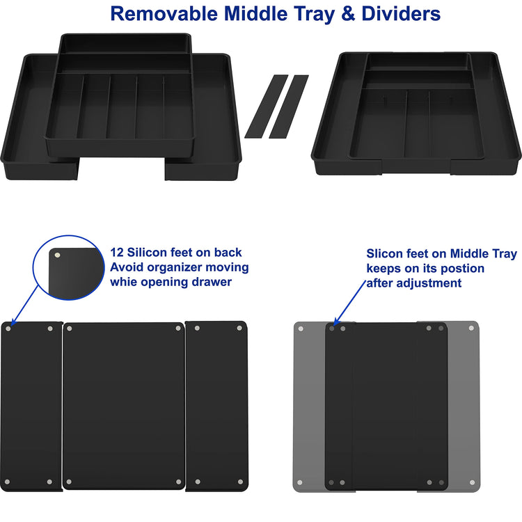 Expandable Kitchen Drawer Flatware Organizer