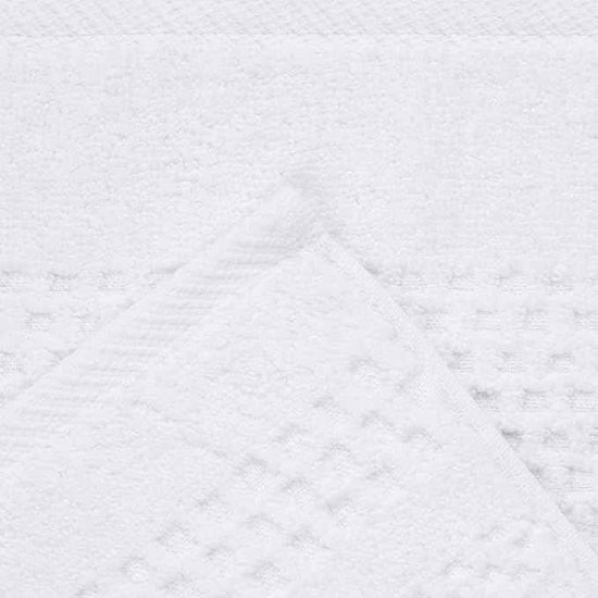 Superior Playa Zero Twist Cotton Medium Weight Small Towels, for Kitchen, Bathroom, Shower, Spa, Plush, Quick Dry, Ultra-Soft Essentials, Waffle Textured, Face Towels Washcloths, Set of 12, White