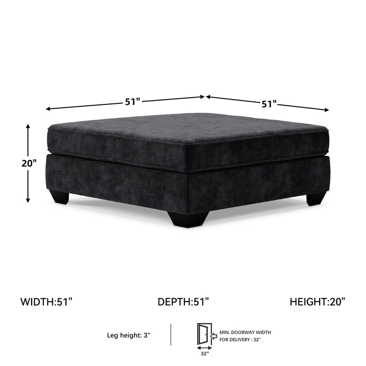 Lavernett Contemporary Square Oversized Accent Ottoman