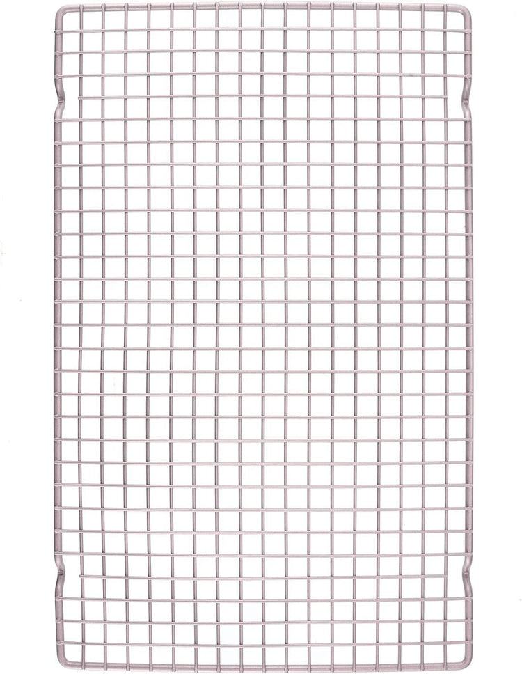 CHEFMADE Baking and Cooling Rack, 16.3-Inch Non-Stick Bold-Grid Design Rectangle Wire Rack for Oven Baking (Champagne Gold)