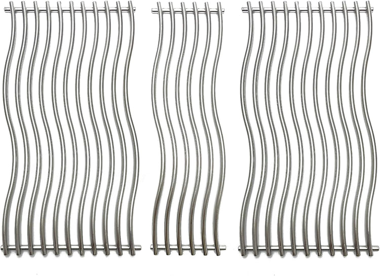 16-3/4" Stainless Steel Waved Cooking Grates Replacement for Napoleon Triumph 410 Grid Gas Grill 3pack S87003