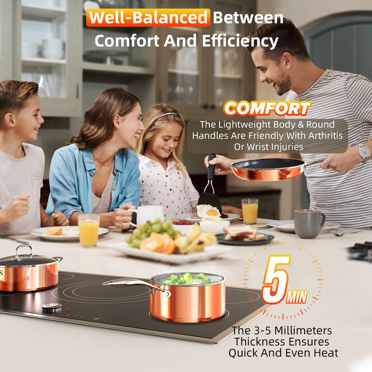 Deluxe DUXANO 14PC Healthy Pots and Pan With 9H Anti