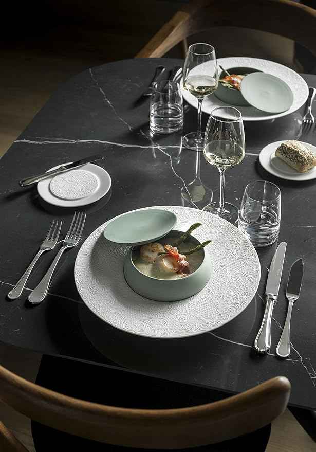 Degrenne Verlaine Mirror French Luxury Cutlery Set - 20 Piece Silverware Set for 4, Includes Forks, Spoons & Knives, Stainless Steel Flatware, Made in France, Dishwasher Safe