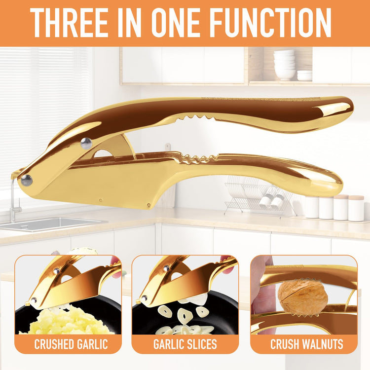 Garlic press and slicer 2 in 1