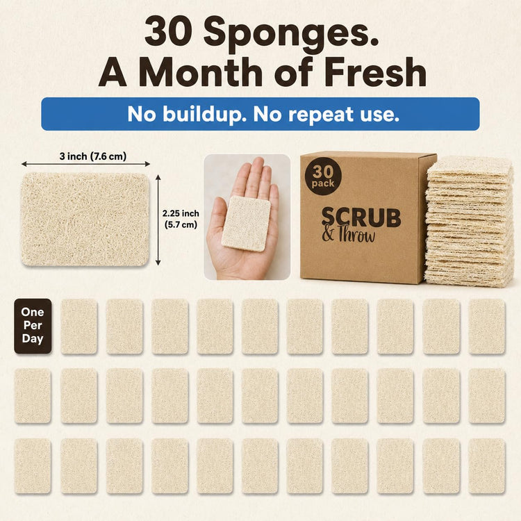 Loofah Scrub Sponge (30 Count)