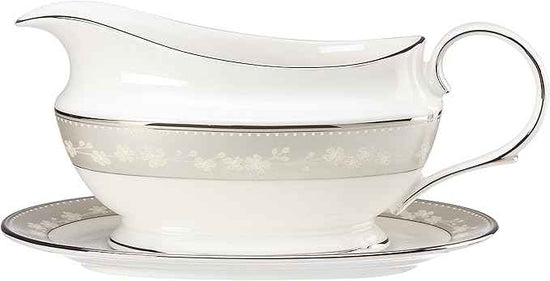 Lenox Bellina Sauce Boat and Stand, White