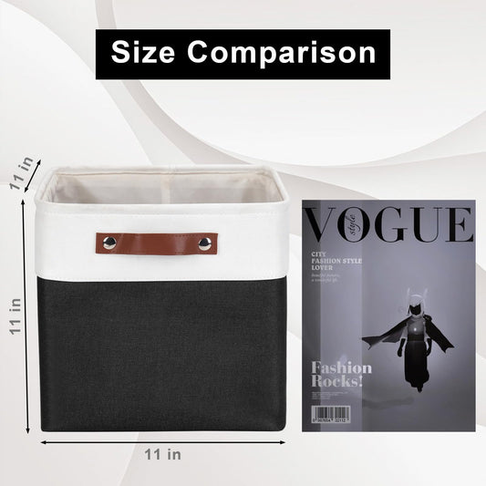 Collapsible Fabric Storage Cubes 11x11 Cube Storage Bins (4 Count)