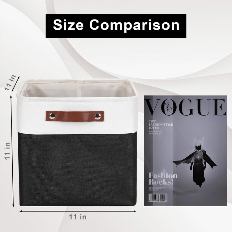 Collapsible Fabric Storage Cubes 11x11 Cube Storage Bins (4 Count)