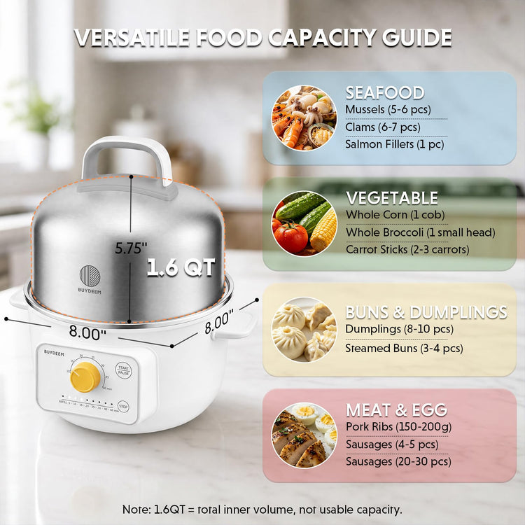 G32 1.6Qt Electric Food Steamer
