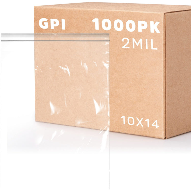 GPI 10" x 14" Zip Bags (1000 Count)