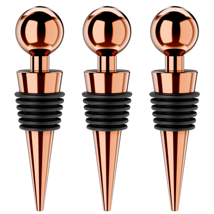 Wine Stoppers for Wine Bottles 3Pcs Vacuum Wine Bottle Stopper with Silicone Reusable Wine Corks (3 Count)