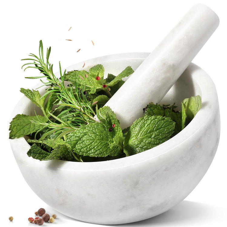 Marble Mortar and Pestle Set