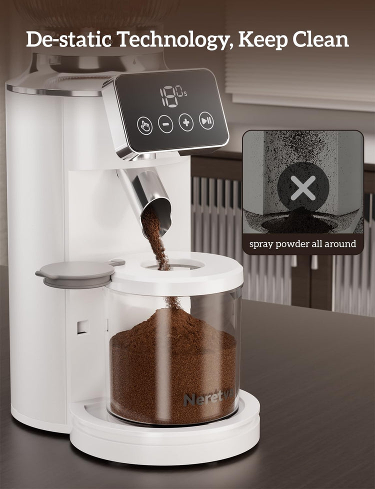 Stainless Steel Espresso Grinder with Portafilter Holder