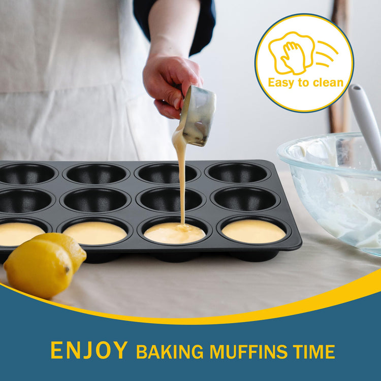 Nonstick Muffin Pan 12 Cups Set of 2 (2 Count)