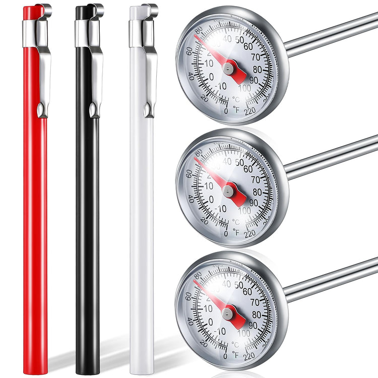 6 Pcs Stainless Steel Kitchen Dial Thermometer 5" (3 Count)