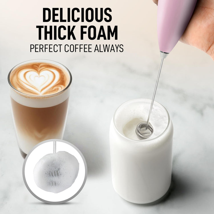 Powerful Double Whisk Milk Frother Handheld