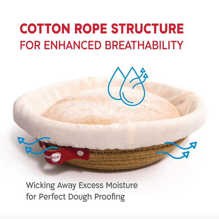 Cotton Rope Banneton Bread Proofing Basket Set (2 Count)