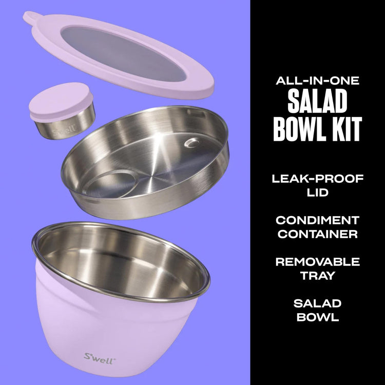 Stainless Steel Salad Bowl Kit 64oz