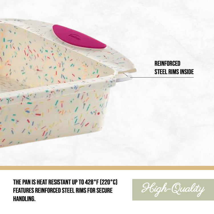 8x8in Confetti Silicone Cake Pan