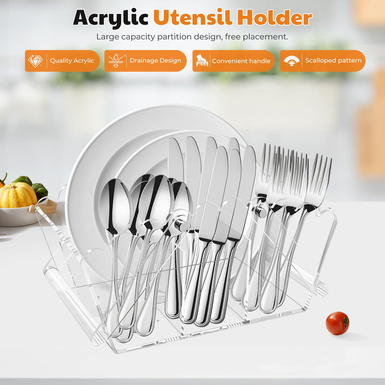 Scalloped Silverware Organizer