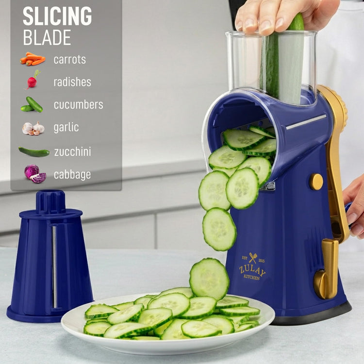 Rotary Cheese Grater 5 Blade Cheese Shredder