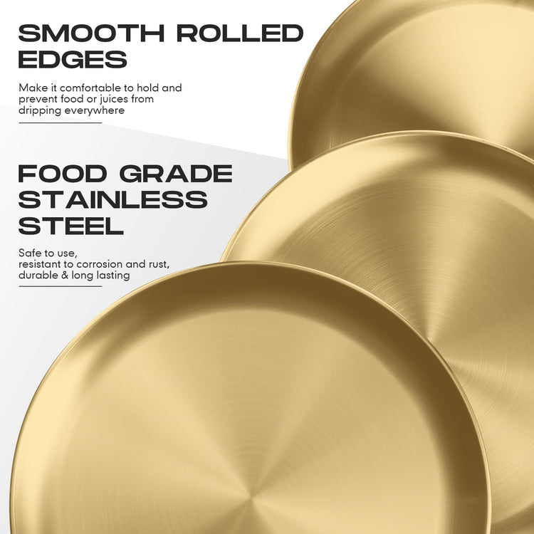 8 Pieces Gold Pizza Pans 12 Inch Bakeware (8 Count)
