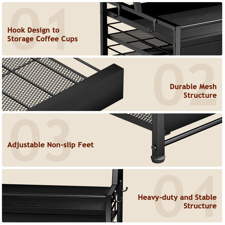Coffee Syrup Rack Organizer