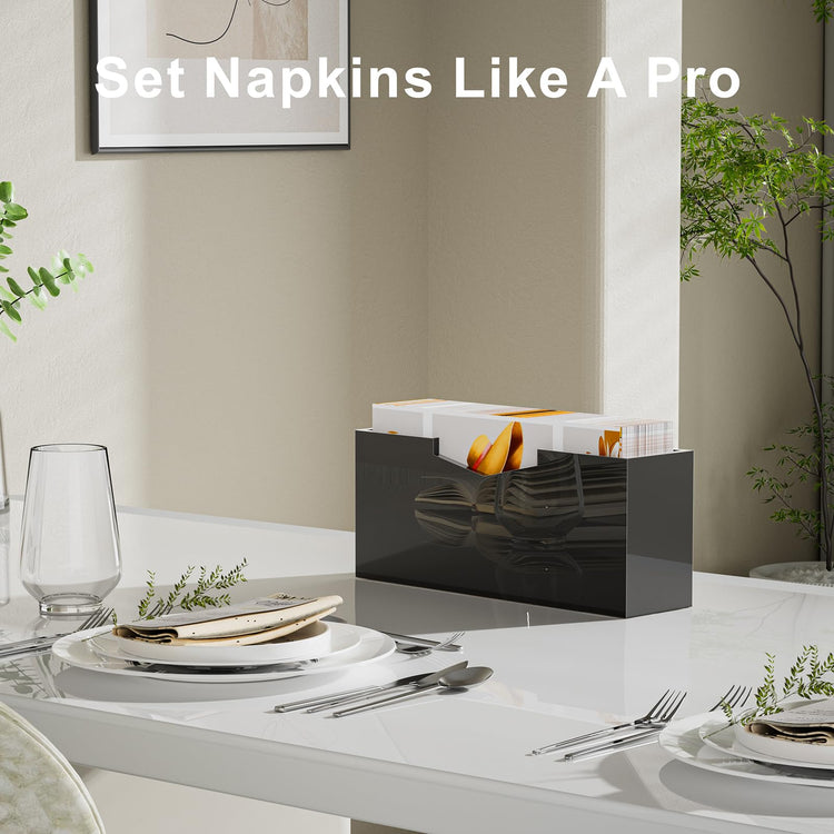 Black Acrylic Guest Towel & Napkin Holder